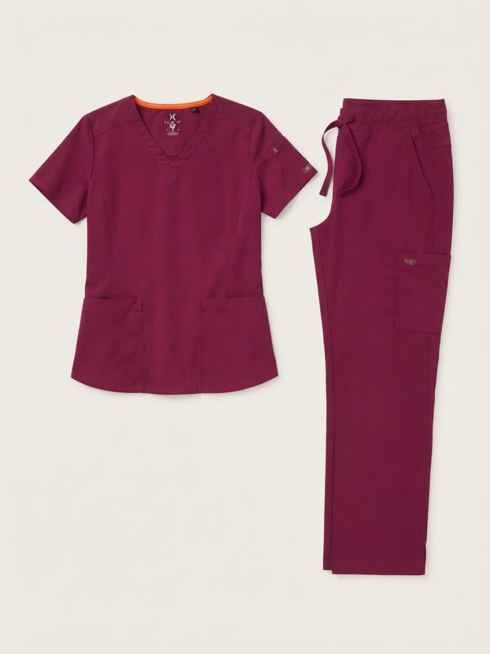 Dickies Women's DK730 And Dk130 Medium Scrub Set - V-Neck Top &  Pants, Wine